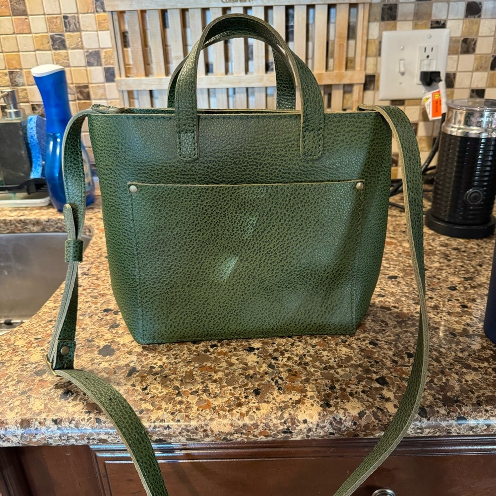 Portland Leather mini crossbody tote
